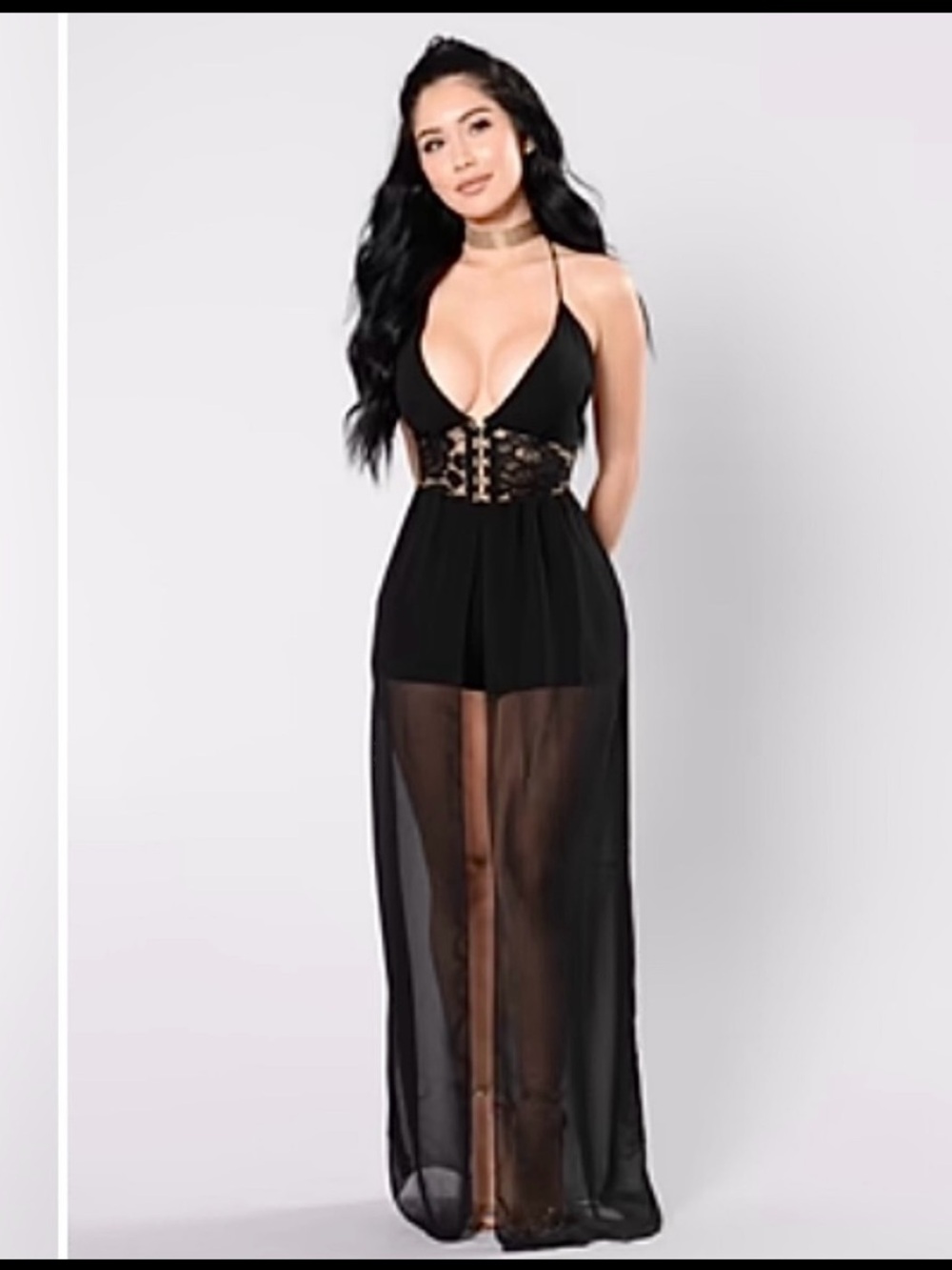 Fashion Nova “ I’m The Only One Romper “ Women’s Large.
